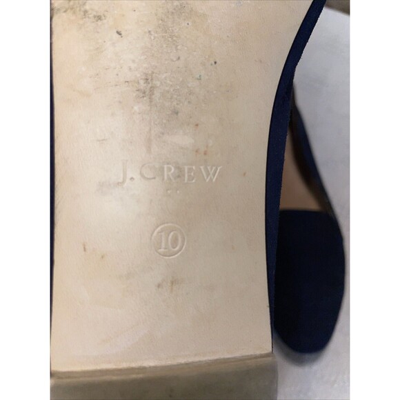 J. Crew Women’s Casual Flats Size 10 M Navy Blue Suede Going Out Party - Picture 3 of 12